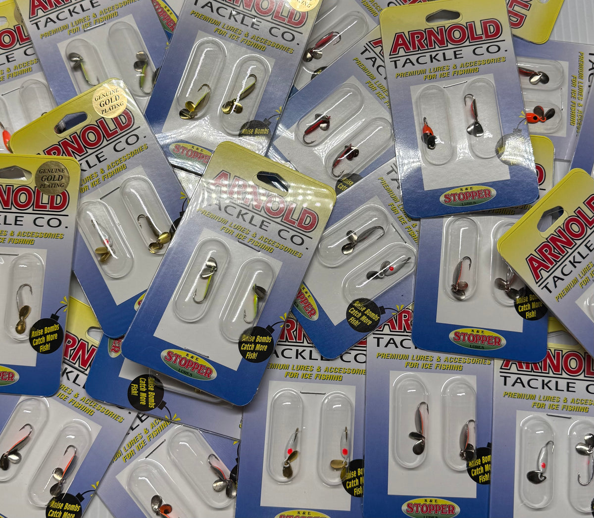 ARNOLD FLIPPER ICE JIG ASSORTMENT 24 Piece / $1.39 Each!