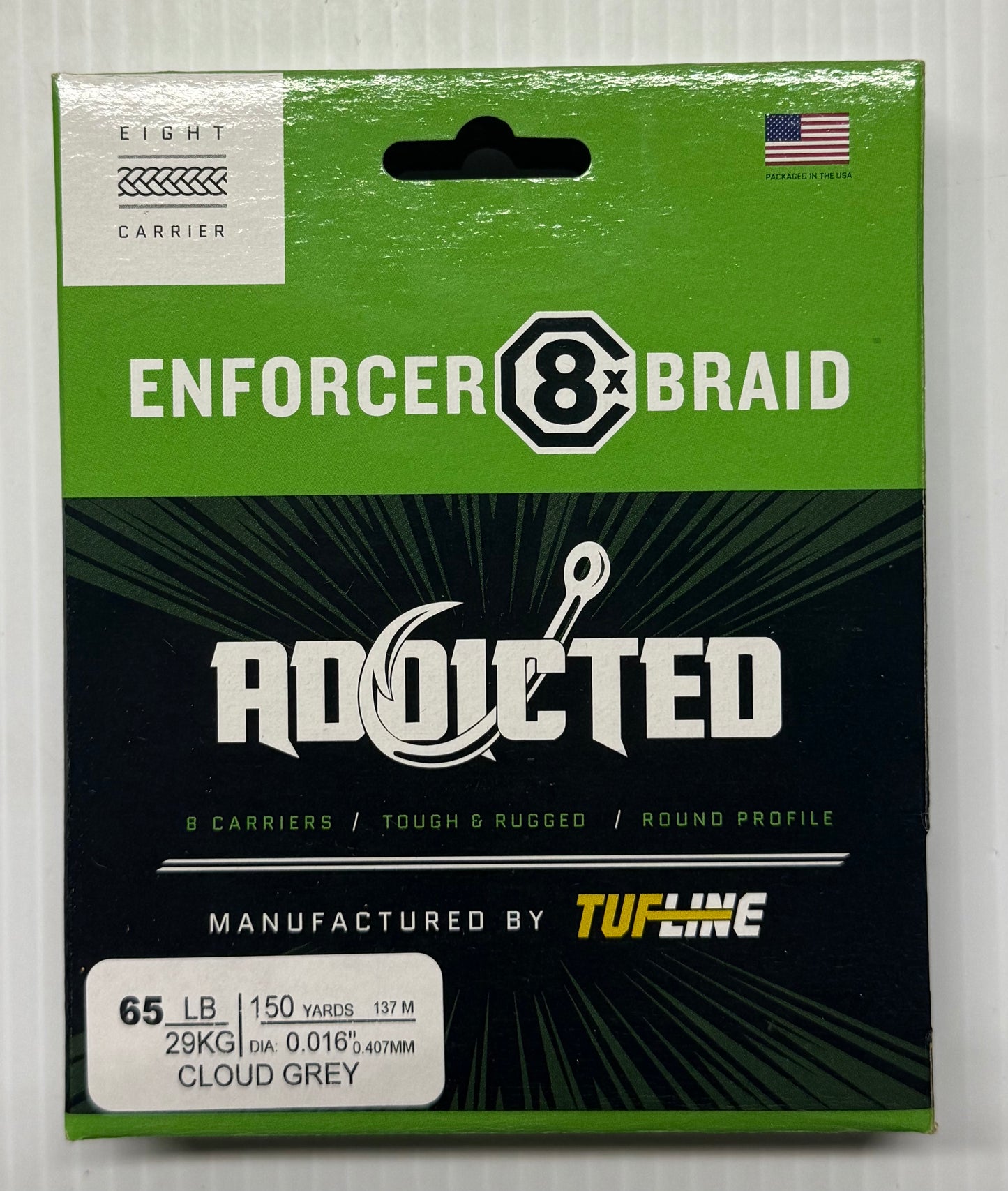 ADDICTED ENFORCER 8X BRIAD 65 LB 6 SPOOLS / $10.00 Each!