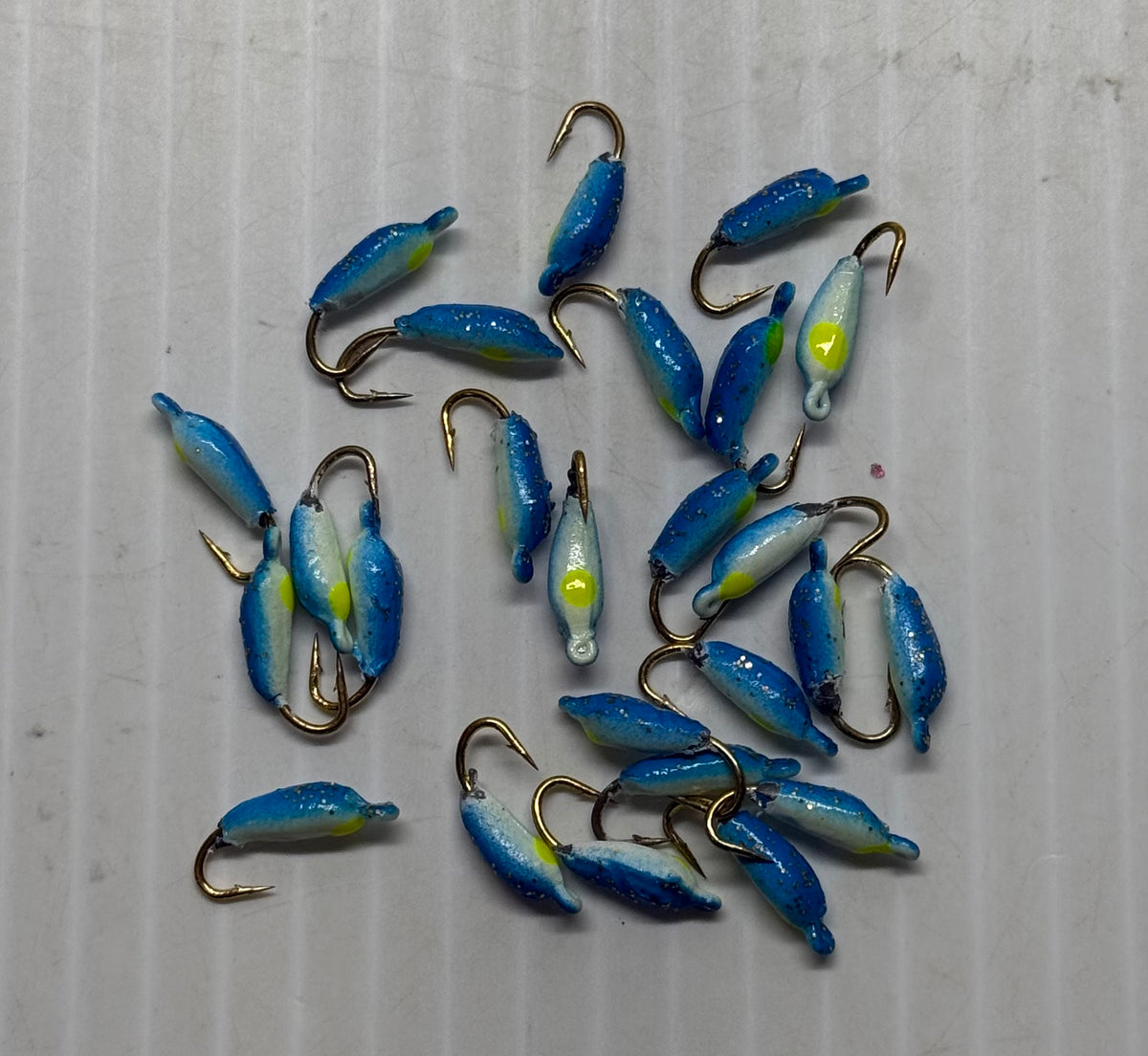 MOON STYLE ICE JIGS Blue Size 12 24 Piece / $.72 Each!