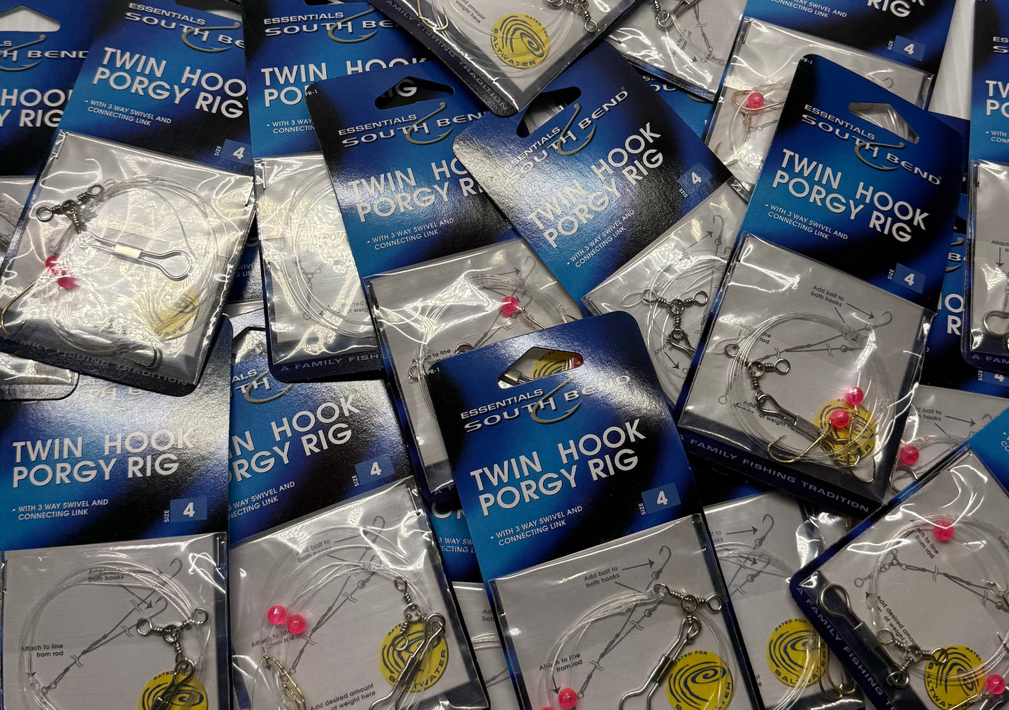 TWIN HOOK PORGY RIGS 18 Piece / $2.22 Each!
