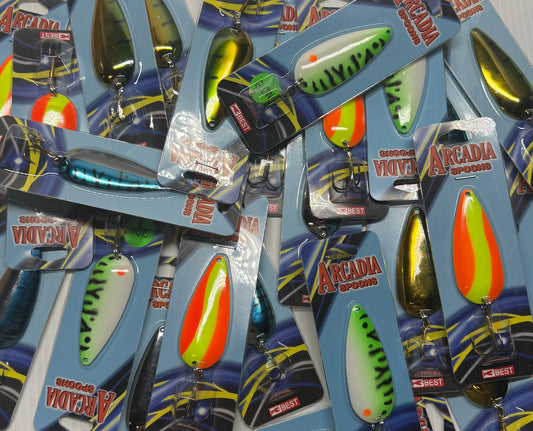 ARCADIA CASTING SPOON ASSORTMENT 1/2 oz 24 Piece / $1.74 Each!