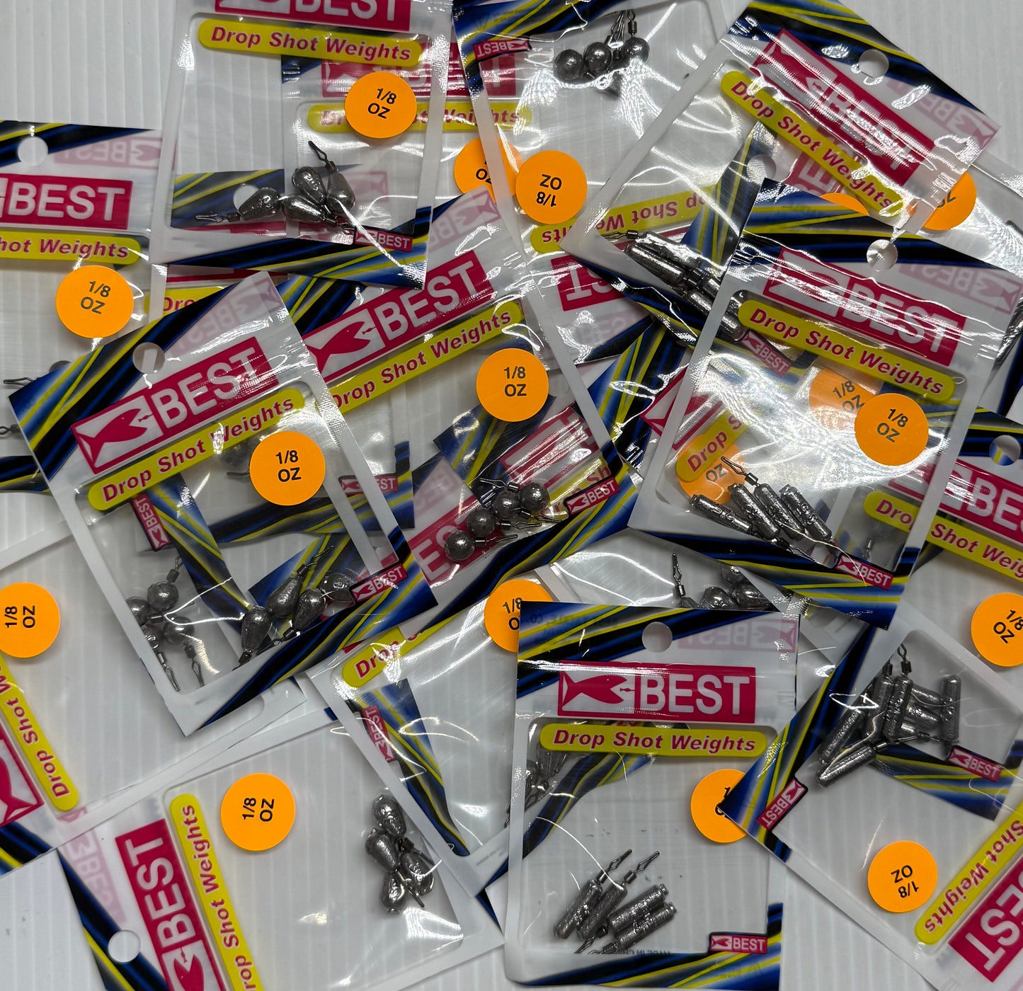 BEST TACKLE DROP SHOT WEIGHTS 1/8 oz 18 Piece / $1.39 Each!