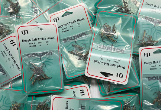 DOLPHIN DOUGH BAIT TREBLE HOOKS HOOKS 24 Piece / $.90 Each!