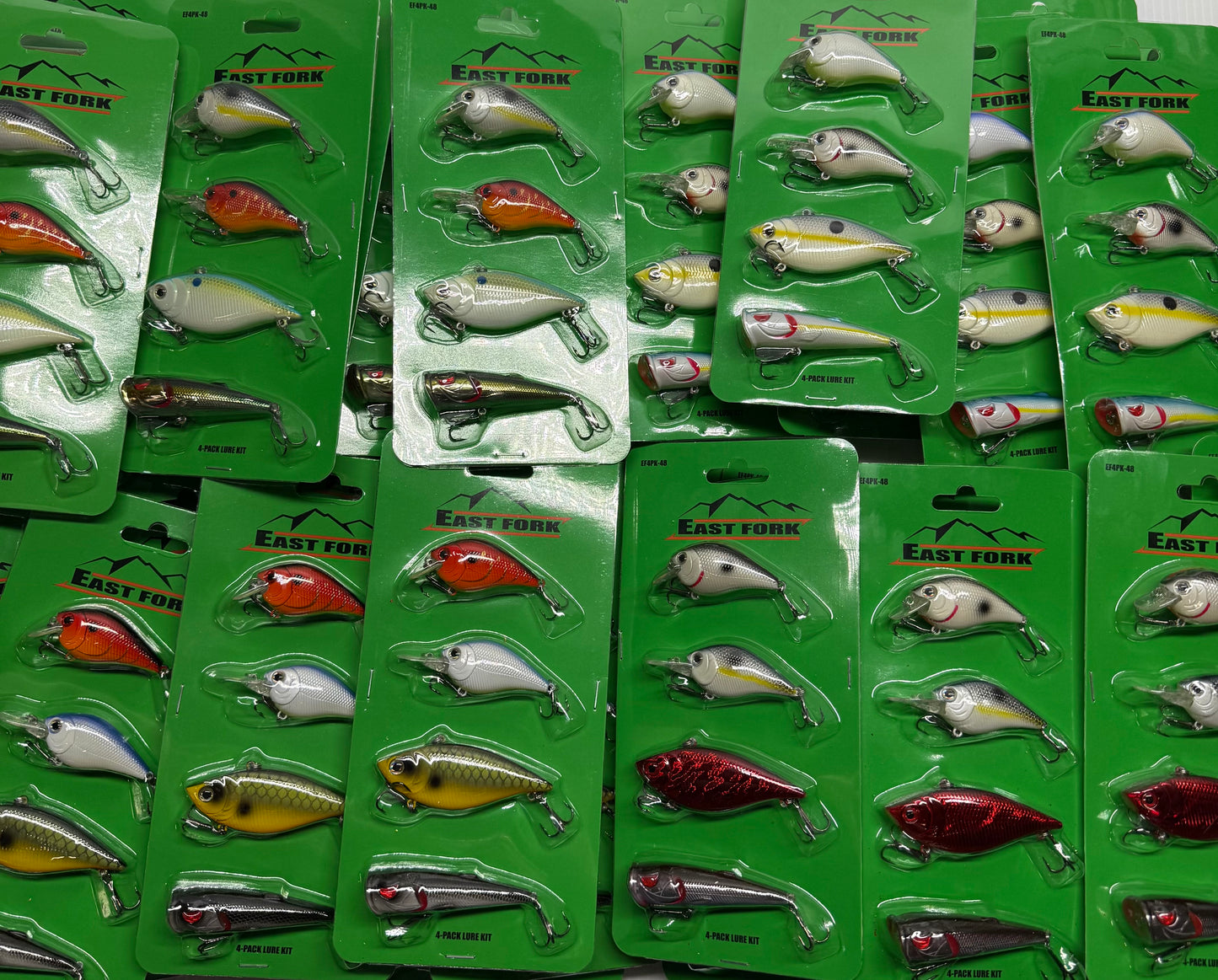 EAST FORK 4-PACK LURE KIT 48 Piece / $3.48 Each!