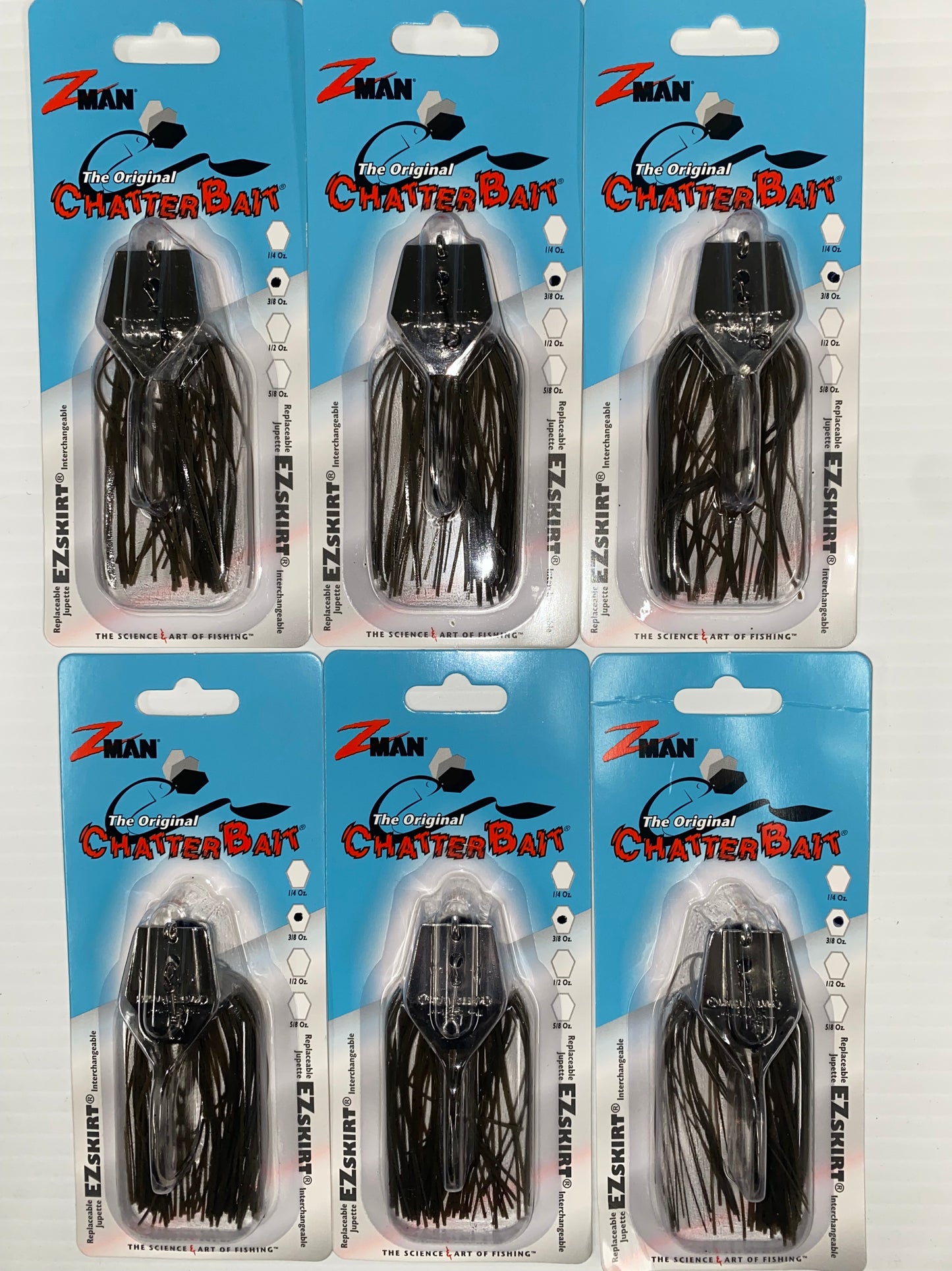 Bulk Lot of Z-Man Chatterbaits -3/8 Oz Green Pumpkin