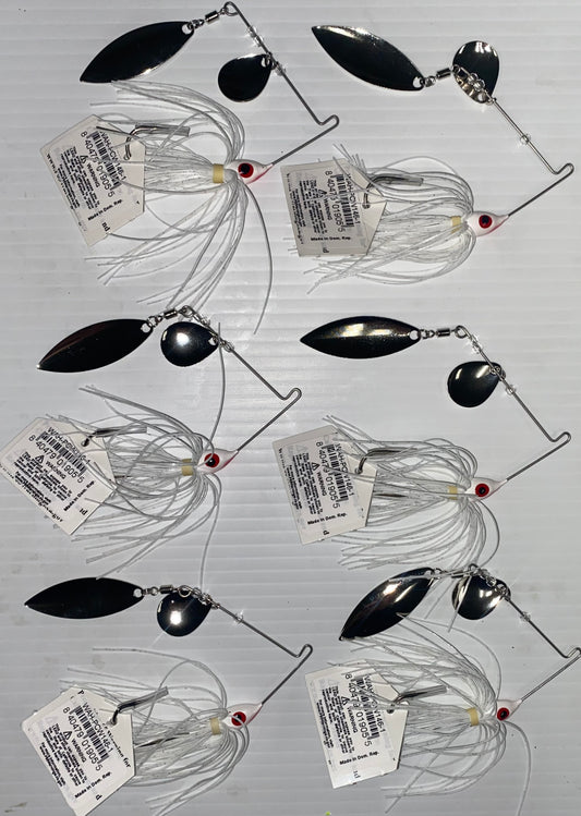 Bulk Lot of Elite Wire Spinnerbaits - White CW