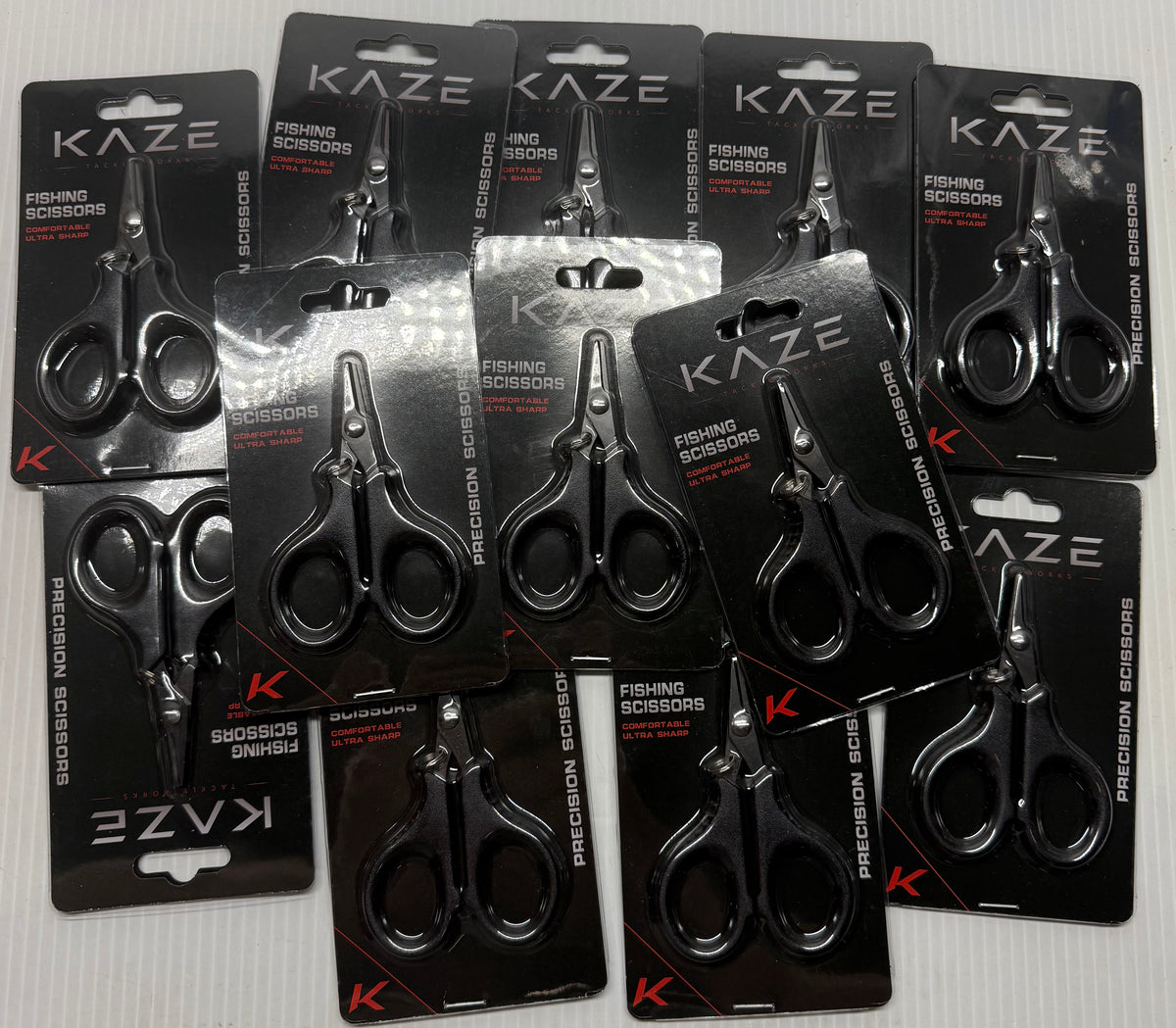 KAZE PRECISION FISHING SCISSORS 12 Piece / $3.19 Each!