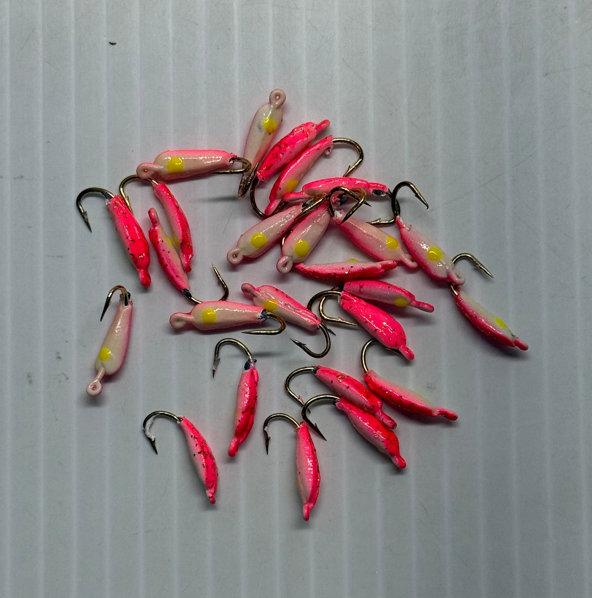 MOON GLITTER & GLOW STYLE ICE JIGS Pink Size 10 24 Piece / $.72 Each!