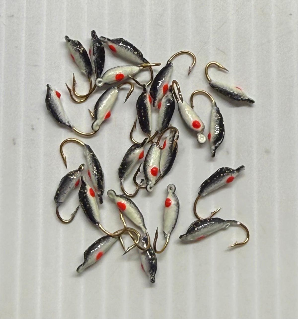 MOON GLITTER & GLOW STYLE ICE JIGS Black Size 12 24 Piece / $.72 Each!