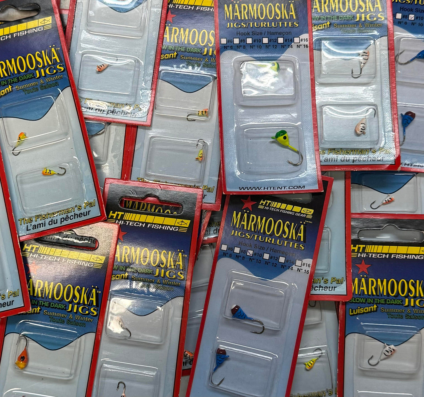 MARMOOSKA ICE JIGS 72 Piece / $.75 Each!