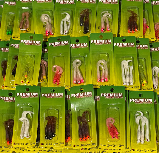 CURLY TAILS RIGGED Small 72 Piece / $.99 Each!