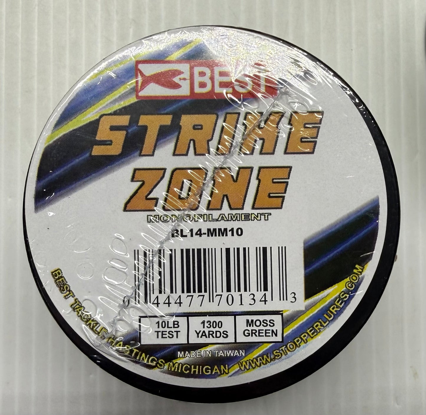STRIKE ZONE MONOFILAMENT 10 LBS TEST MOSS GREEN 12 Piece / $1.79 Each!