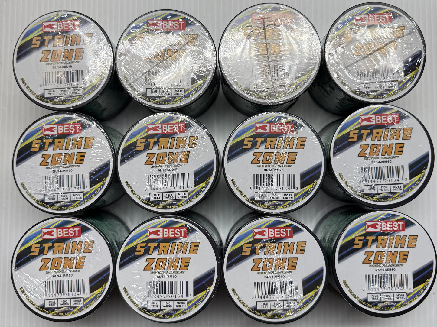 STRIKE ZONE MONOFILAMENT 10 LBS TEST MOSS GREEN 12 Piece / $1.79 Each!