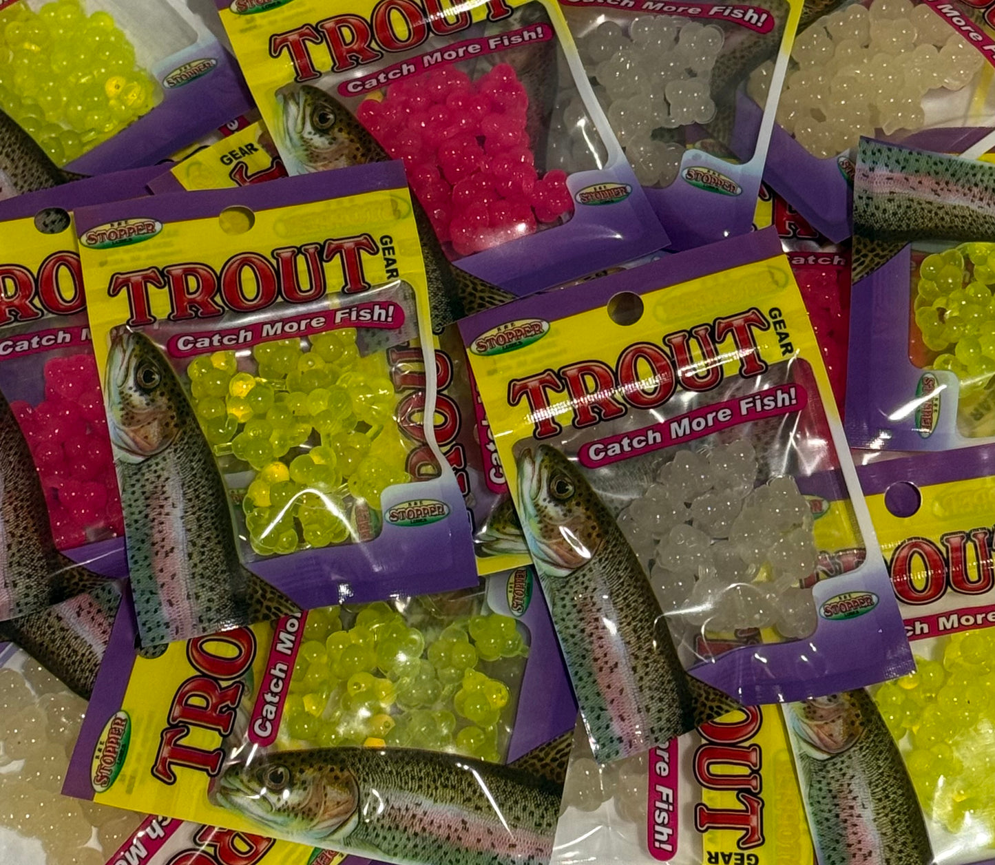 TROUT GEAR- EGG CLUSTERS 24 Piece / $1.24 Each!