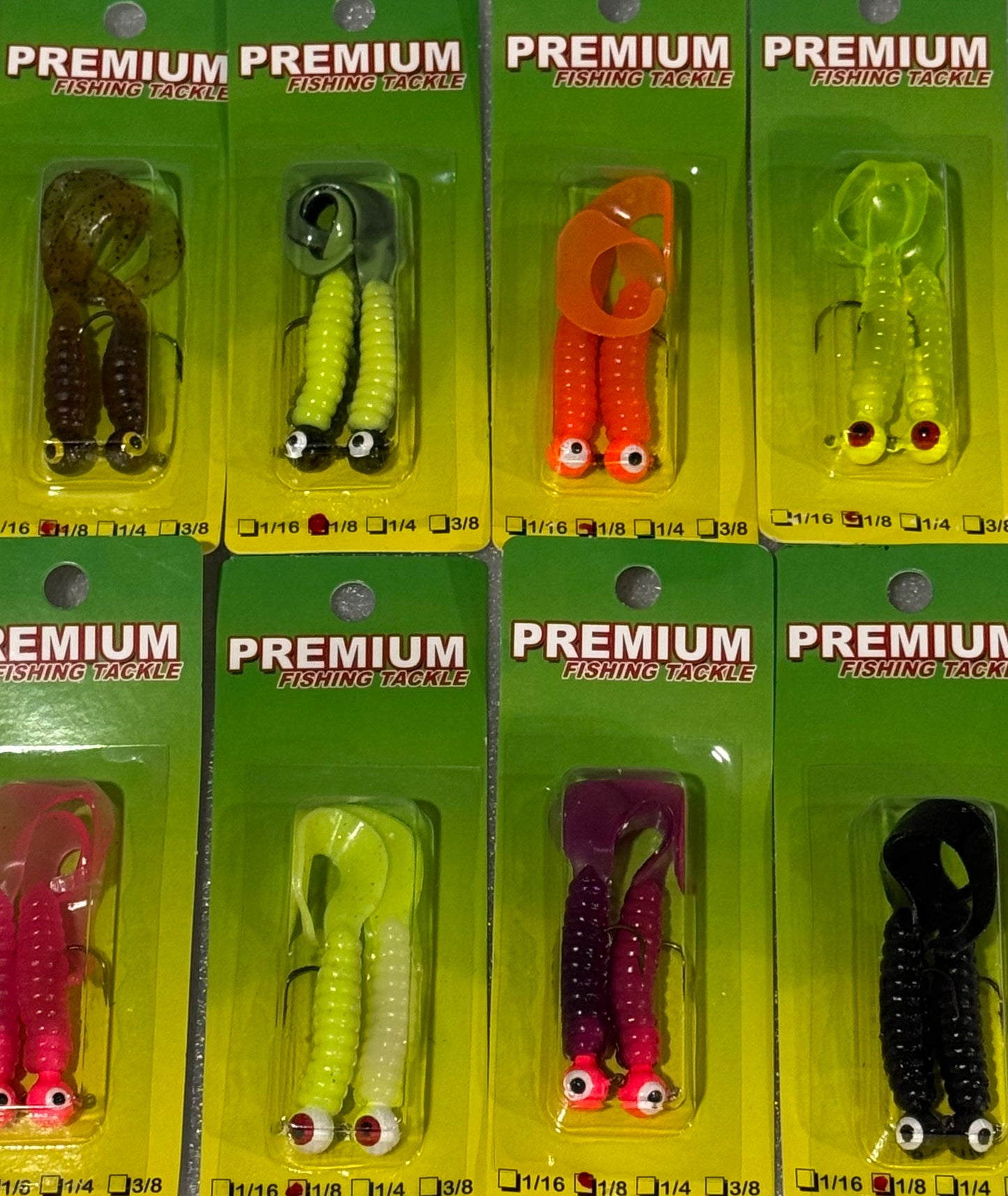 CURLY TAILS RIGGED Medium 72 Piece / $.99 Each!