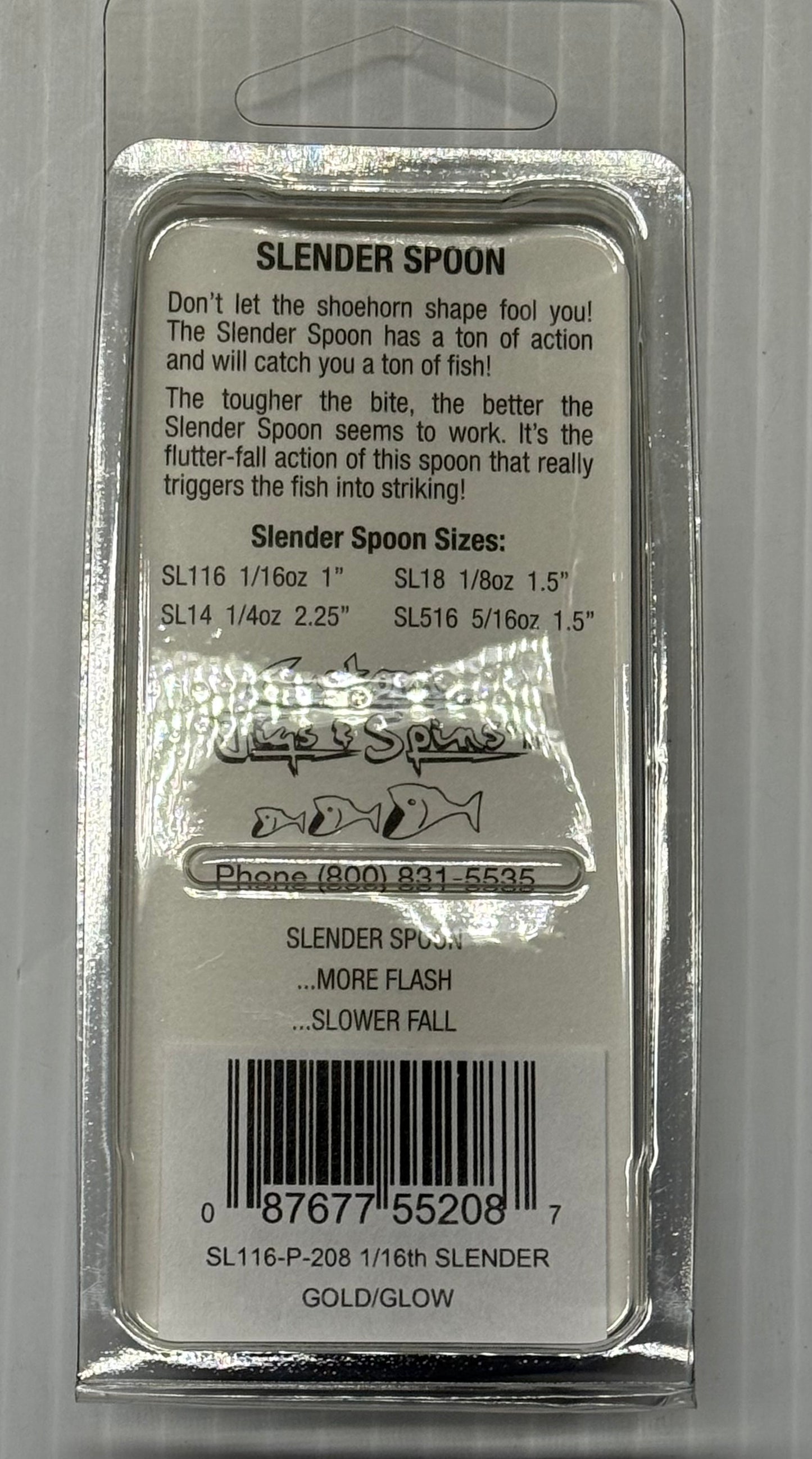 CUSTOM JIGS & SPINS SLENDER SPOON 12 Piece / $1.99 Each!