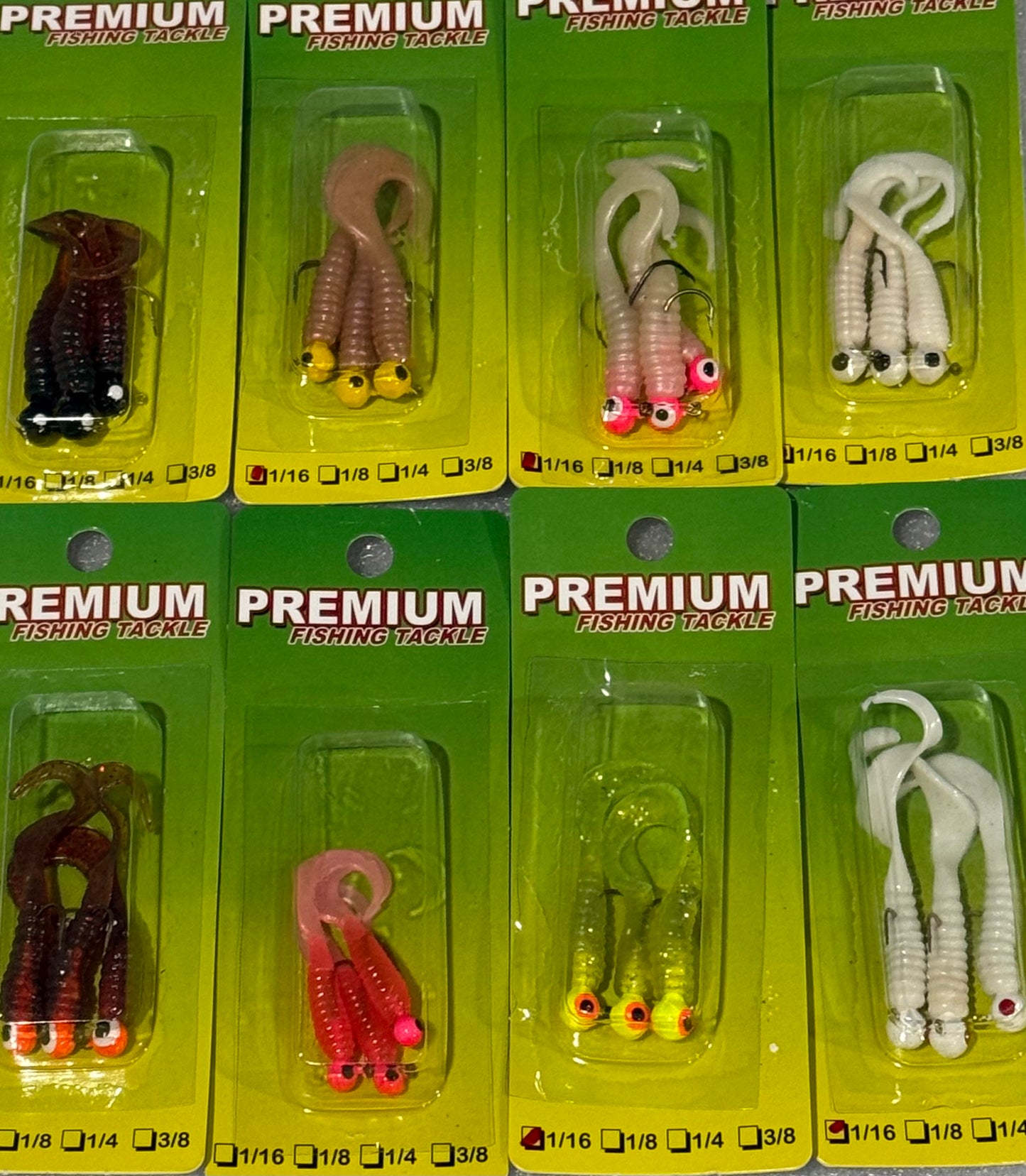 CURLY TAILS RIGGED Small 72 Piece / $.99 Each!